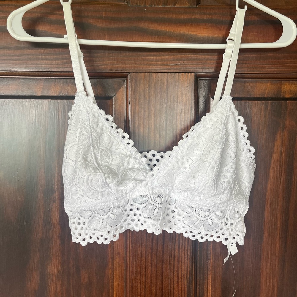Elegant White Lace Bralette